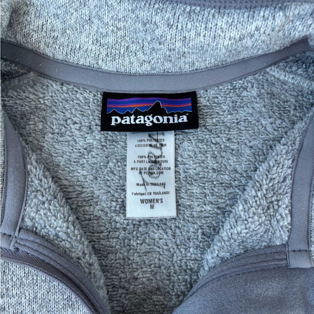 Patagonia Better Sweater Quarter-Zip Pullover Gray Size M - Picture 4 of 8